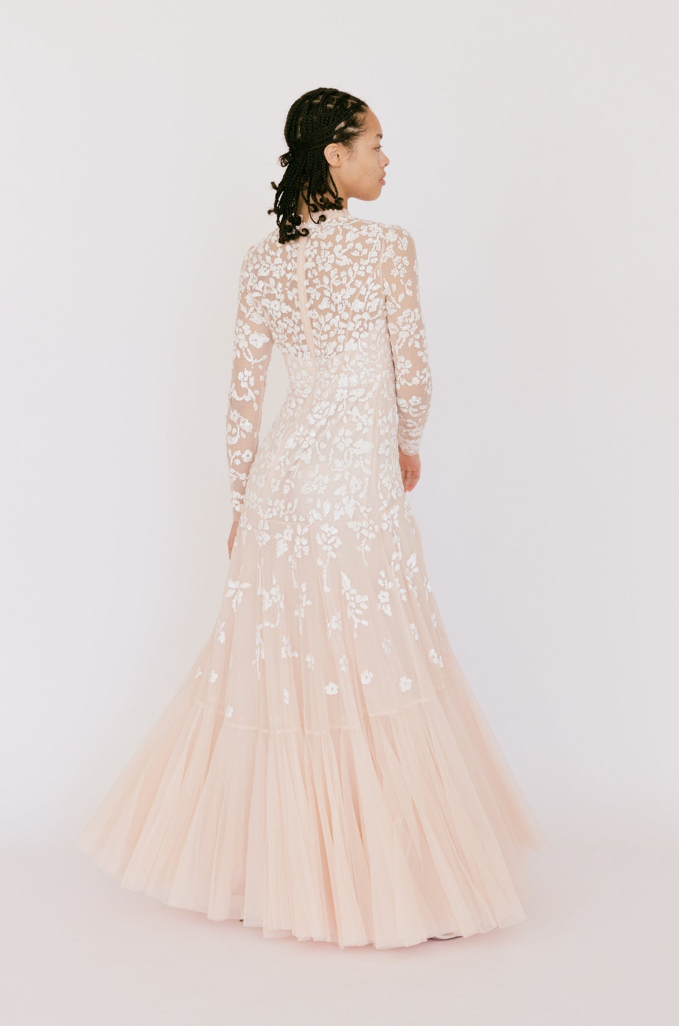 Bella Sequin Long Sleeve Gown by Needle & Thread