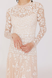 Bella Sequin Long Sleeve Gown by Needle & Thread