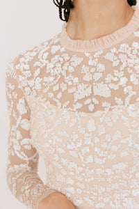 Bella Sequin Long Sleeve Gown by Needle & Thread